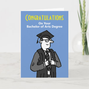Gefeliciteerd met je Bachelor of Arts Kaart