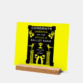 Gefeliciteerd met je balletdans acryl bord (Hoek)