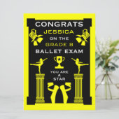 Gefeliciteerd met je balletdans kaart (Staand voorkant)