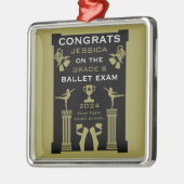Gefeliciteerd met je balletdans metalen ornament (Links)