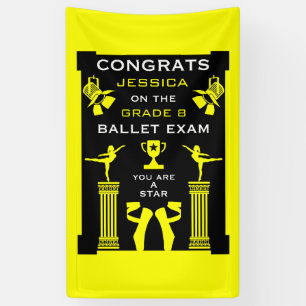 Gefeliciteerd met je balletdans spandoek