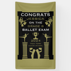 Gefeliciteerd met je balletdans spandoek