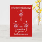 Gefeliciteerd met je ballettentamens kaart (Gele Bloem)