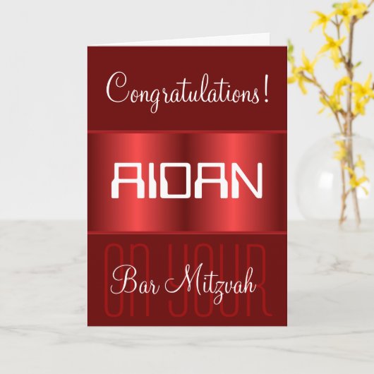 Gefeliciteerd met je bar mitswa kaart (Gele Bloem)