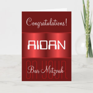 Gefeliciteerd met je bar mitswa kaart
