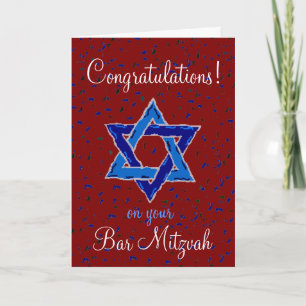 Gefeliciteerd met je Bar Mitzvah Kaart