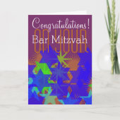 Gefeliciteerd met je Bar Mitzvah Kaart (Voorkant)