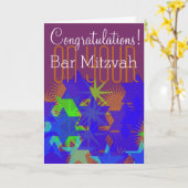 Gefeliciteerd met je Bar Mitzvah Kaart (Gele Bloem)