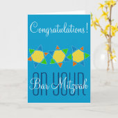 Gefeliciteerd met je Bar Mitzvah Kaart (Gele Bloem)