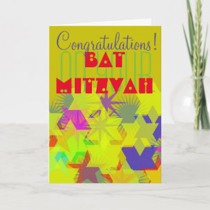 Gefeliciteerd met je Bat Mitswa Kaart