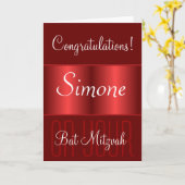 Gefeliciteerd met je Bat Mitswa Kaart (Gele Bloem)