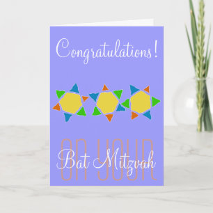 Gefeliciteerd met je Bat Mitswa Kaart