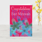 Gefeliciteerd met je Bat Mitzvah floral Kaart (Gele Bloem)