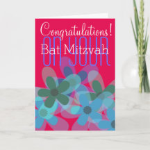 Gefeliciteerd met je Bat Mitzvah floral