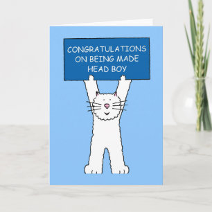 Gefeliciteerd met je benoeming tot Head Boy Kaart