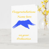 Gefeliciteerd met je bestelling, naam vooraan toev kaart (Gele Bloem)