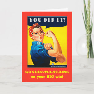 Gefeliciteerd met je Big Win Rosie de Riveter Kaart