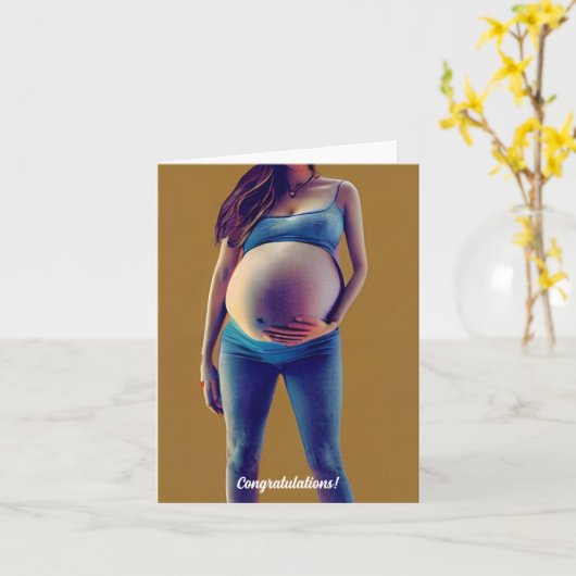 Gefeliciteerd met je bom! Kaart (Gele Bloem)