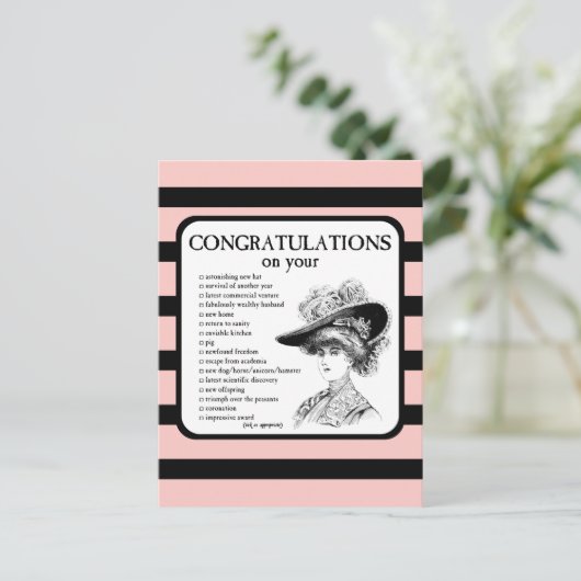 Gefeliciteerd met je... briefkaart (Staand voorkant)