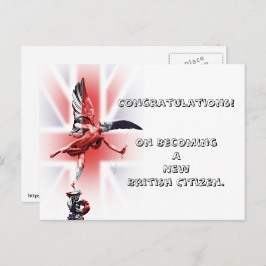 Gefeliciteerd met je Britse nationaliteit! Briefkaart (Voorkant / Achterkant)