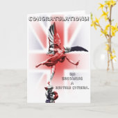 Gefeliciteerd met je Britse nationaliteit! Kaart (Gele Bloem)