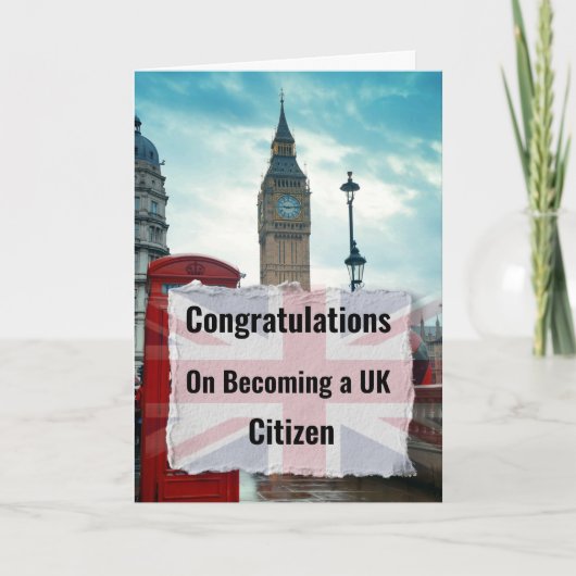 Gefeliciteerd met je Britse nationaliteit Kaart (Voorkant)