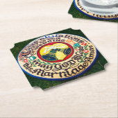 Gefeliciteerd met je bruiloft(3)...organicgreen kartonnen onderzetters (Gekanteld)