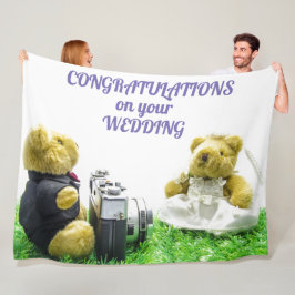 GEFELICITEERD MET JE BRUILOFT FLEECE DEKEN