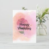 Gefeliciteerd met je bruiloft! Ik wens je een leve Kaart (Staand voorkant)