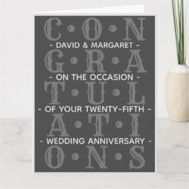 Gefeliciteerd met je bruiloft Jubileum Kaart