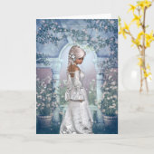 Gefeliciteerd met je bruiloft met de zomerbruid kaart (Gele Bloem)