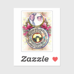 Gefeliciteerd met je bruiloft op maat sticker