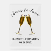 Gefeliciteerd met je champagneglazen acryl bord (Voorkant)