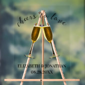 Gefeliciteerd met je champagneglazen acryl bord (Neutraal)