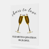 Gefeliciteerd met je champagneglazen acryl bord (Hoek)