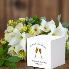 Gefeliciteerd met je champagneglazen bedankdoosjes