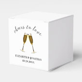 Gefeliciteerd met je champagneglazen bedankdoosjes (Voorkant Zijde)