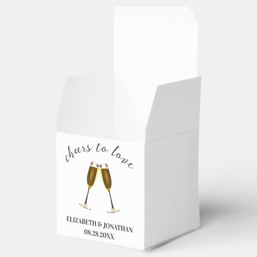 Gefeliciteerd met je champagneglazen bedankdoosjes (Geopend)