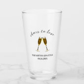 Gefeliciteerd met je champagneglazen glas (Voorkant)