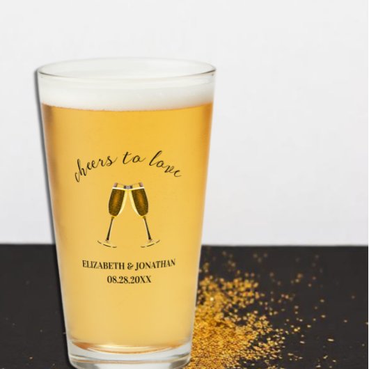 Gefeliciteerd met je champagneglazen glas