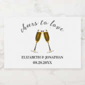 Gefeliciteerd met je champagneglazen sparkling wijnetiket (Enkel label)