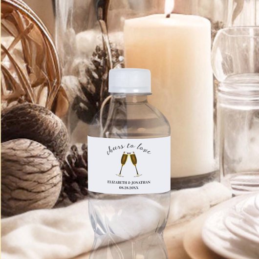 Gefeliciteerd met je champagneglazen waterfles etiket