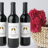 Gefeliciteerd met je champagneglazen wijn etiket