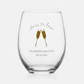 Gefeliciteerd met je champagneglazen wijnglas zonder voet (Voorkant)