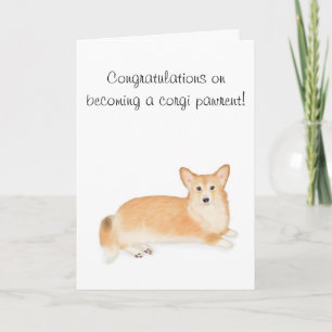 Gefeliciteerd met je corgi-kaart kaart