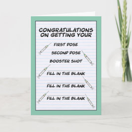 Gefeliciteerd met je Coronavirus Shot Booster Feestdagen Kaart