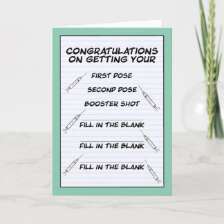 Gefeliciteerd met je Coronavirus Shot Booster Feestdagen Kaart