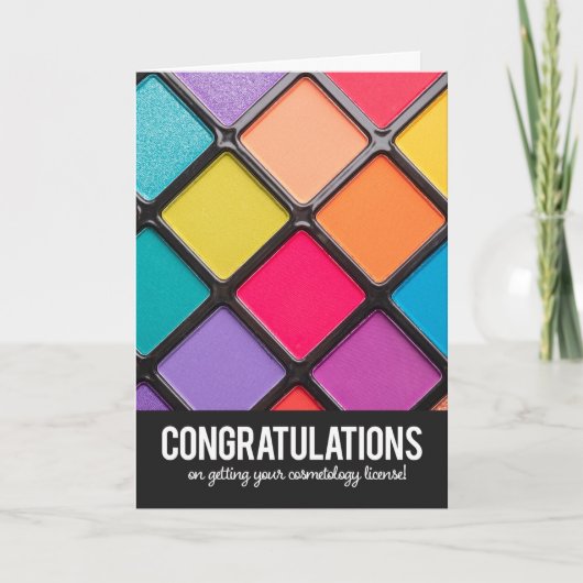 Gefeliciteerd met je Cosmetology-licentie Feestdagen Kaart (Voorkant)