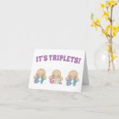 Gefeliciteerd met je creditcard - Triplets One Gir Kaart (Gele Bloem)