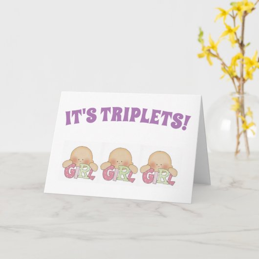 Gefeliciteerd met je creditcard - Triplets Three G Kaart (Gele Bloem)